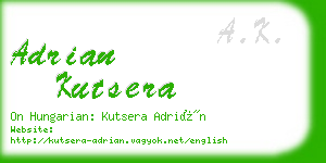 adrian kutsera business card